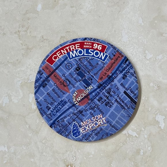 Vintage Deadstock Molson Export Montreal Canadiens Molson Centre 1996 Coaster - Picture 7 of 10